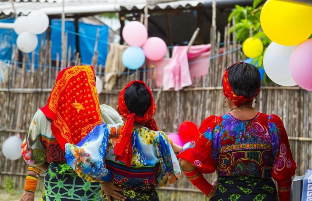 The traditional clothing of Panama's Embera indigenous people.